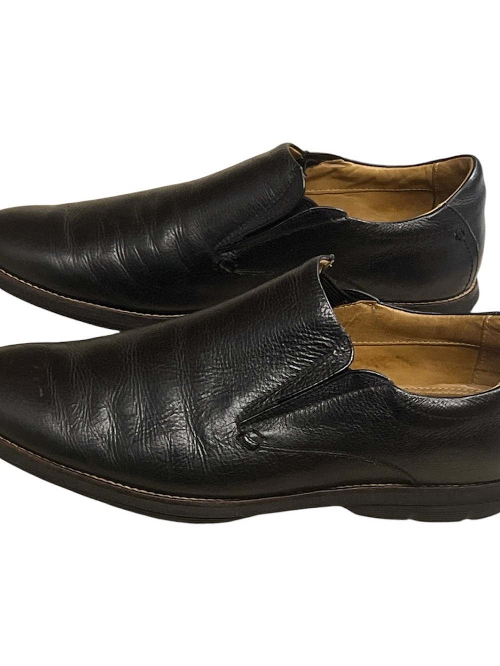 American Classic by DeLaRentis Black Leather Slip-On Loafers for Men